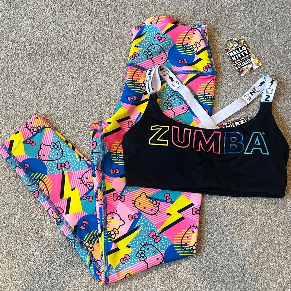 Hello Kitty Zumba Pink and Blue Activewear Set